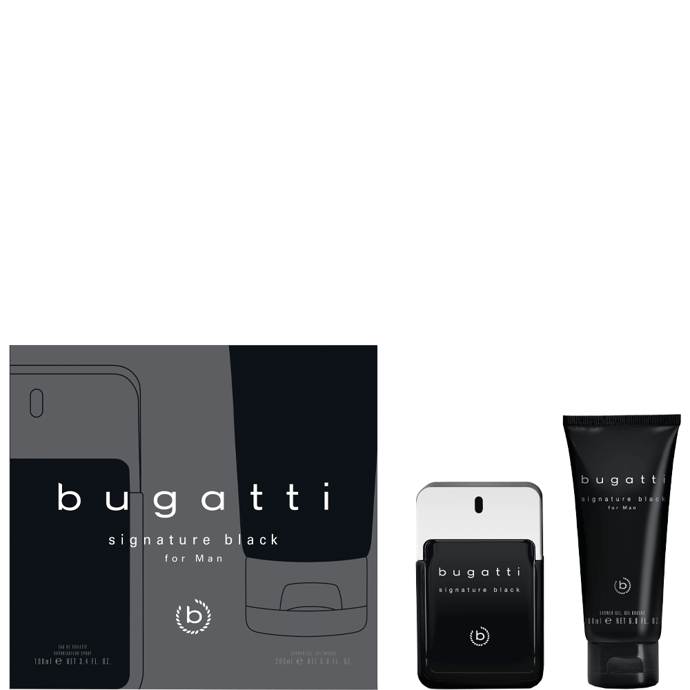 Bild: Bugatti Signature Man Black Geschenkset Eau de Toilette 100 ml + Duschgel 200 ml 
