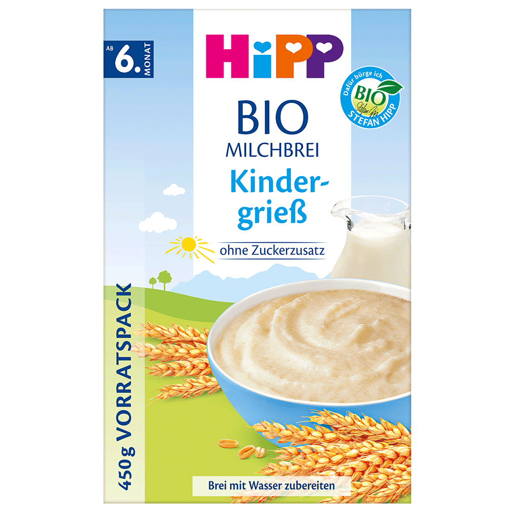 Bild: HiPP Bio Milchbrei Kindergrieß 