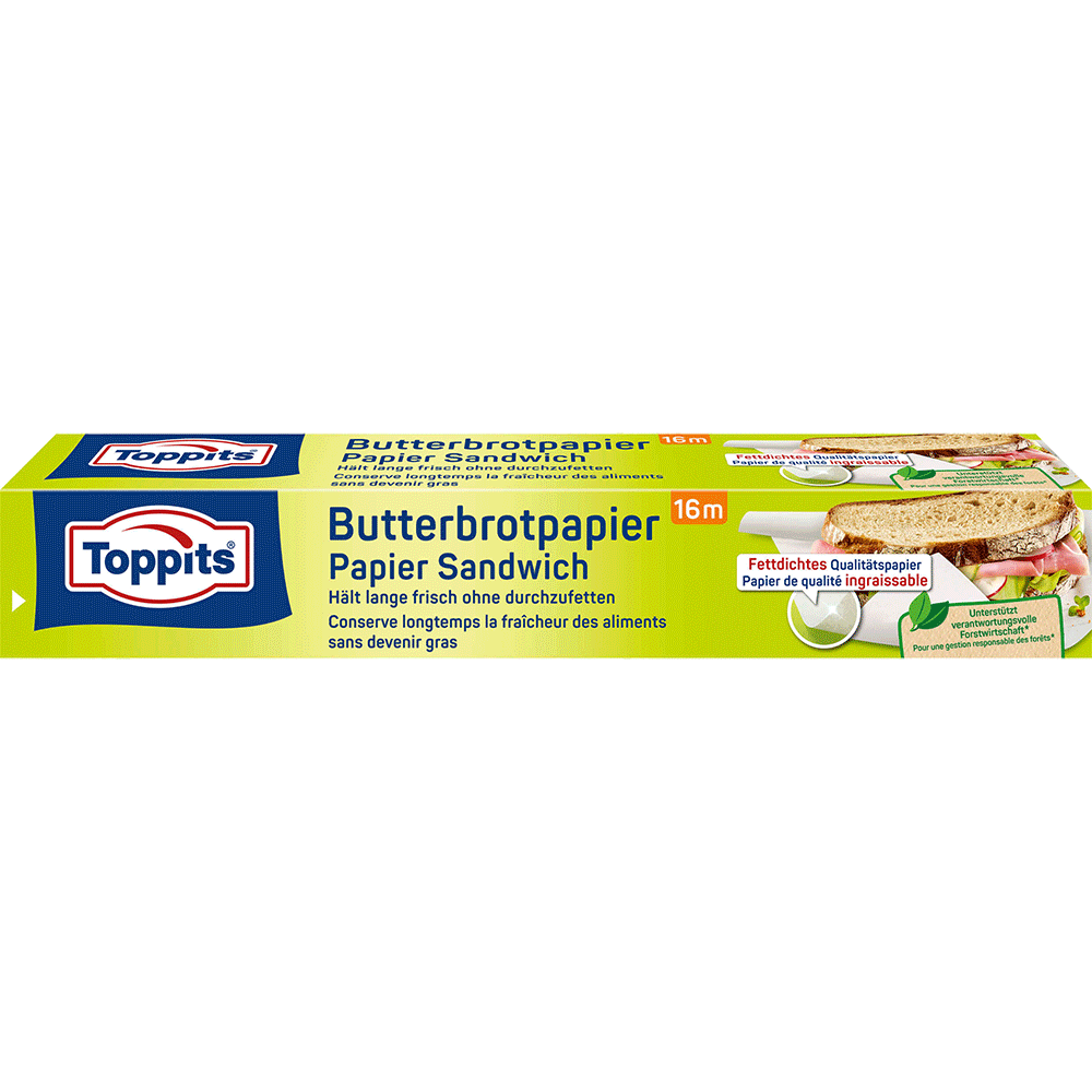 Bild: Toppits Butterbrotpapier Papier Sandwich 
