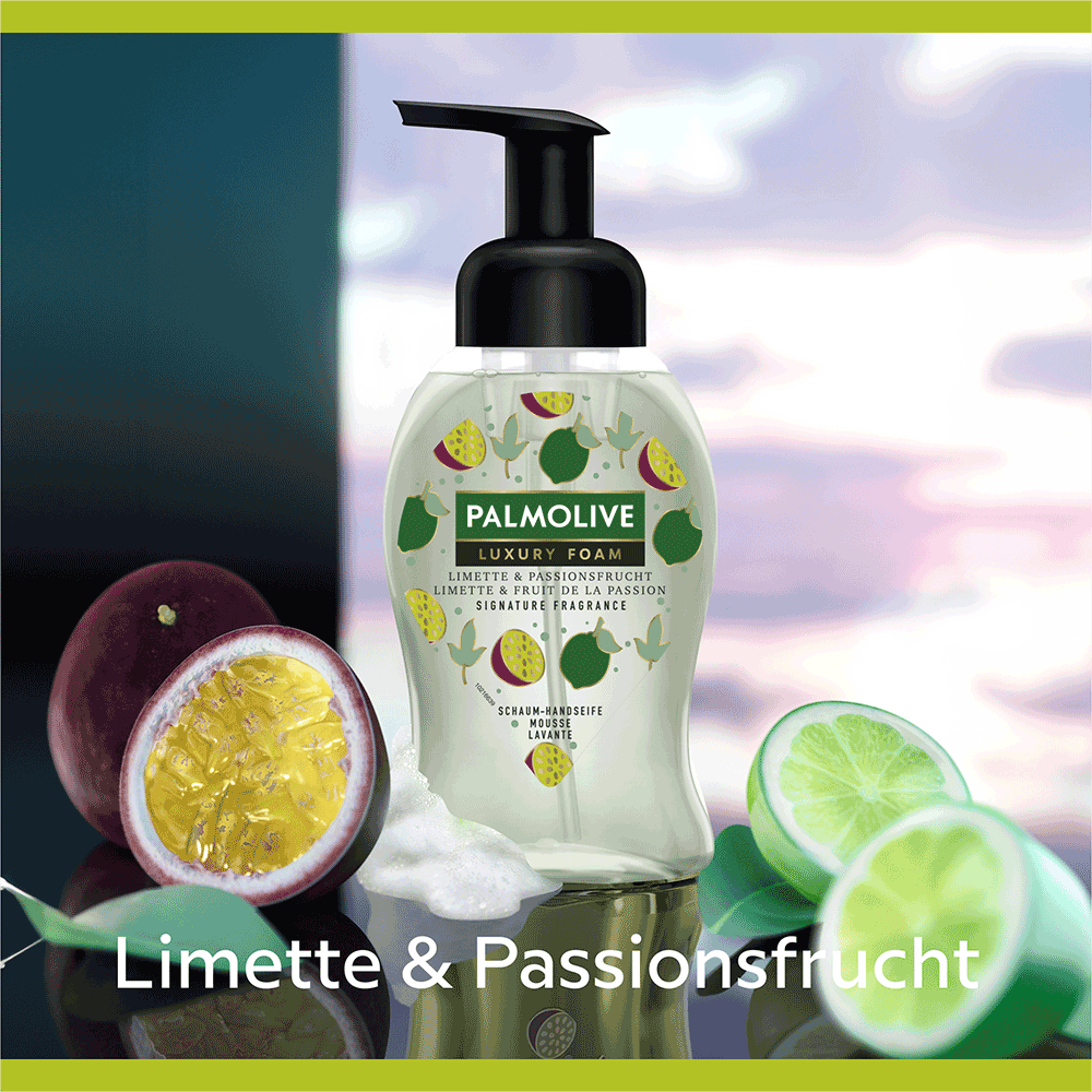 Bild: Palmolive Luxury Foam Schaum-Handseife Limette & Passionsfrucht 
