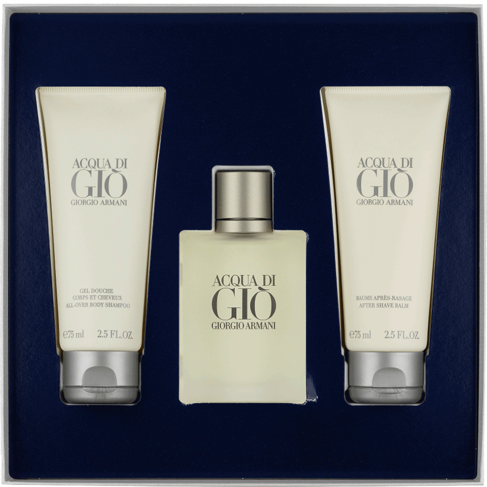 Bild: Giorgio Armani Acqua Di Gio Geschenkset Eau de Toilette 50 ml + Bodylotion 75 ml + After Shave 75 ml 