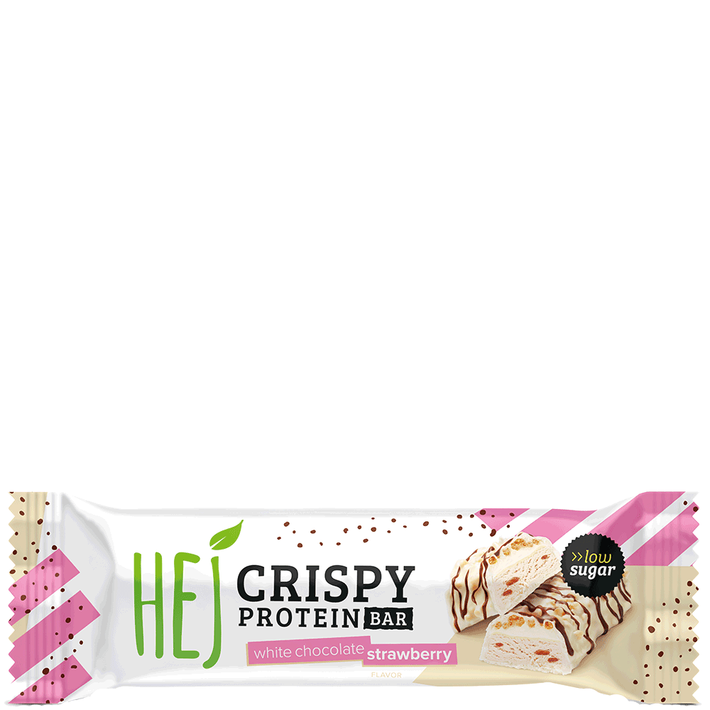 Bild: HEJ Crispy Protein Bar White Chocolate Strawberry 
