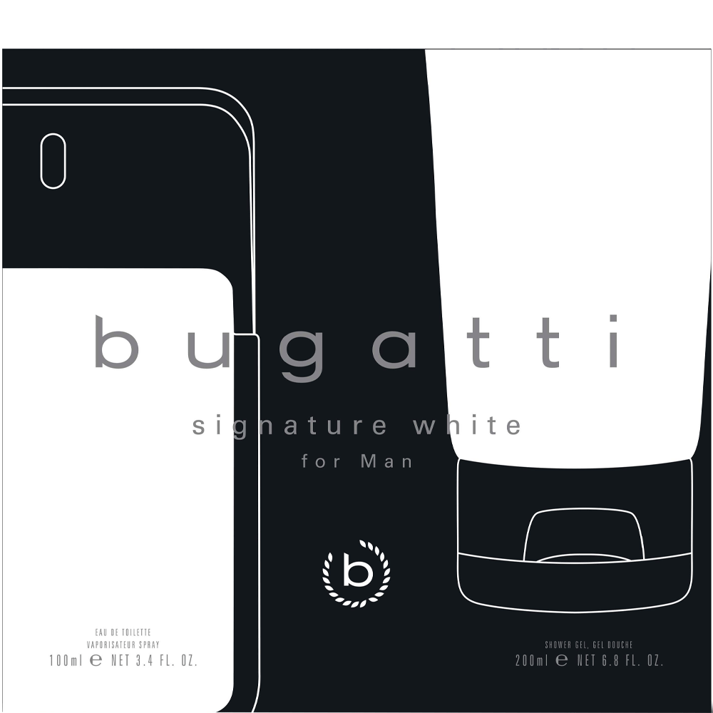 Bild: Bugatti Signature Man White Geschenkset Eau de Toilette 100 ml + Duschgel 200 ml 