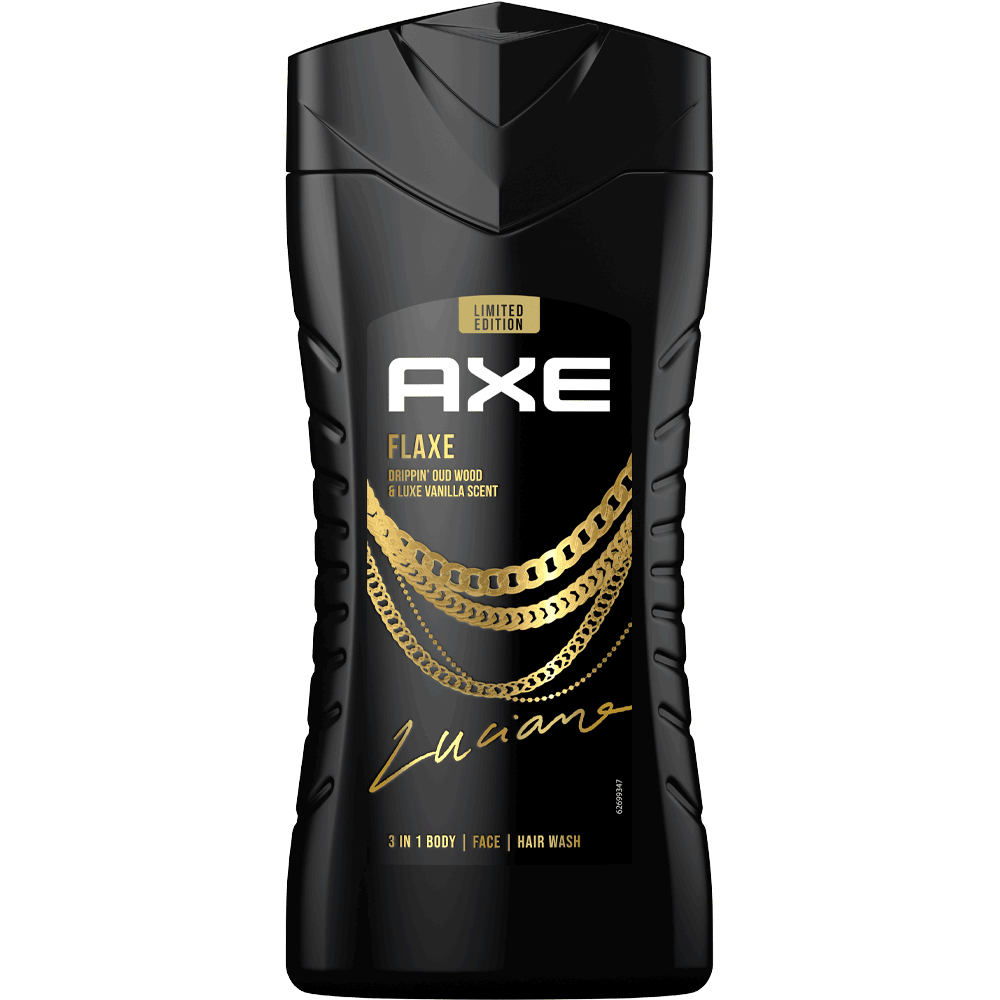 Bild: AXE x Luciano Duschgel Flaxe Limited Edition 