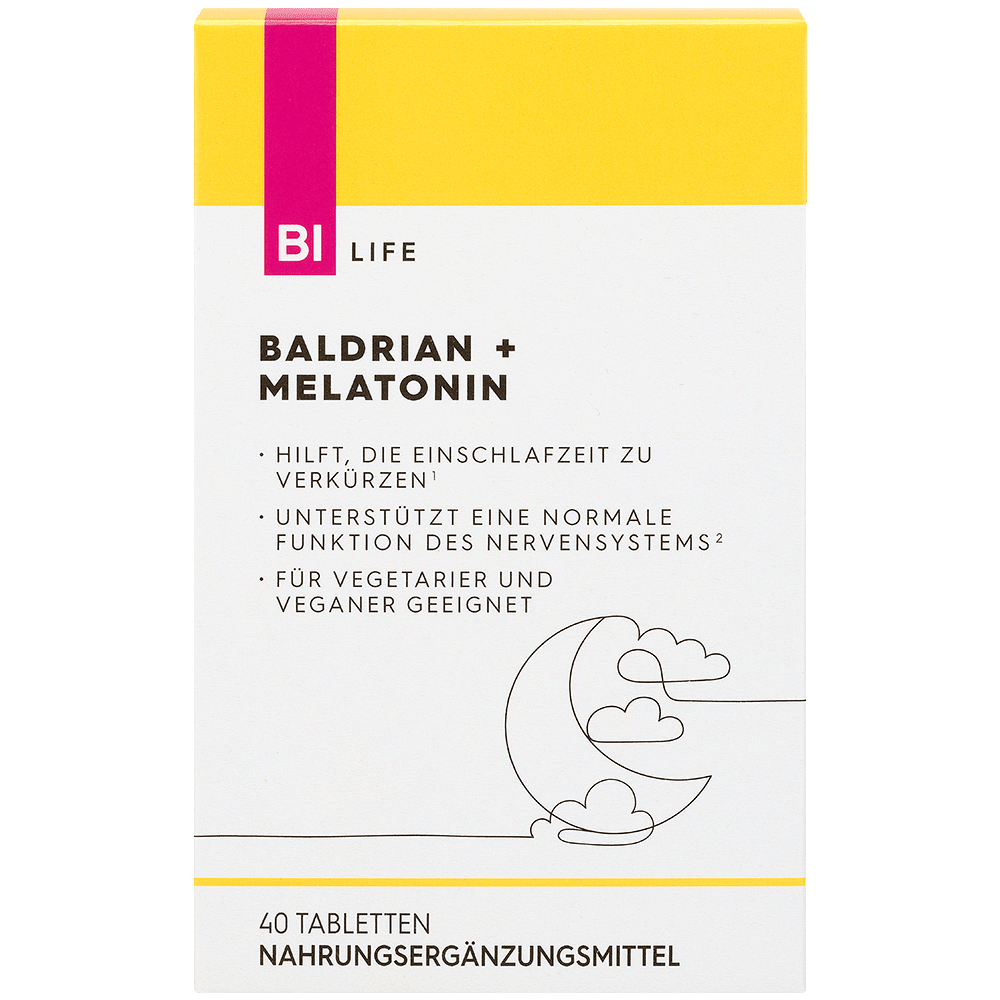 Bild: BI LIFE Baldrian + Melatonin Tabletten 