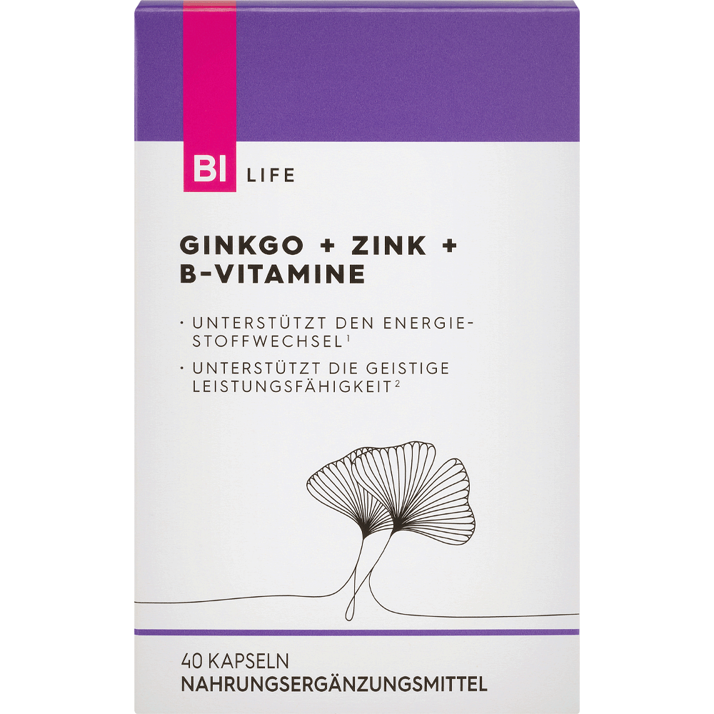 Bild: BI LIFE Ginkgo + Zink + B-Vitamine 