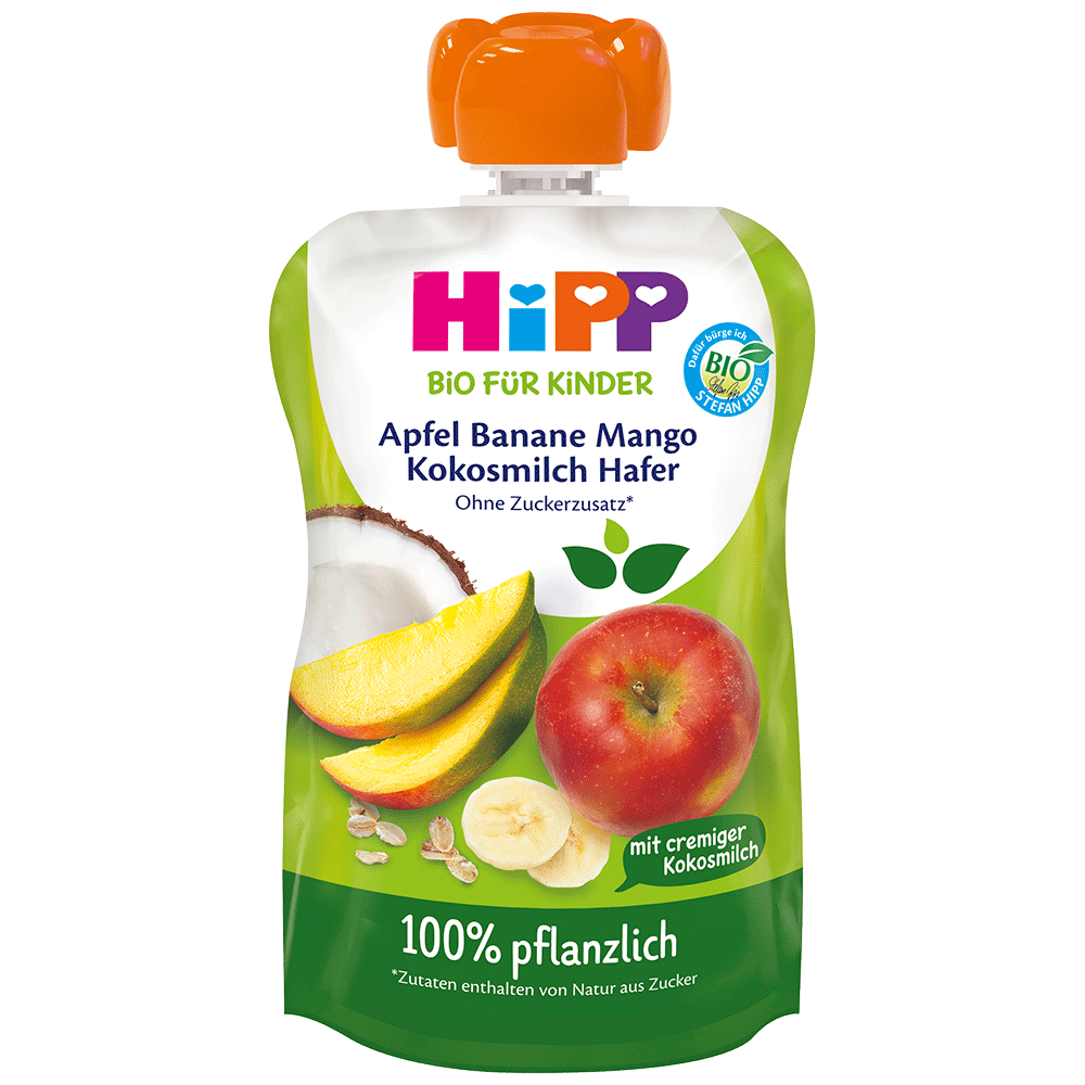 Bild: HiPP Quetschie Apfel Banane Mango Kokosmilch Hafer 