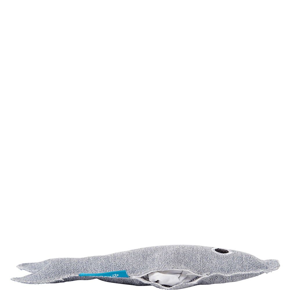 Bild: ZooRoyal Katzenspielzeug Fisch mit Katzenminze grau 