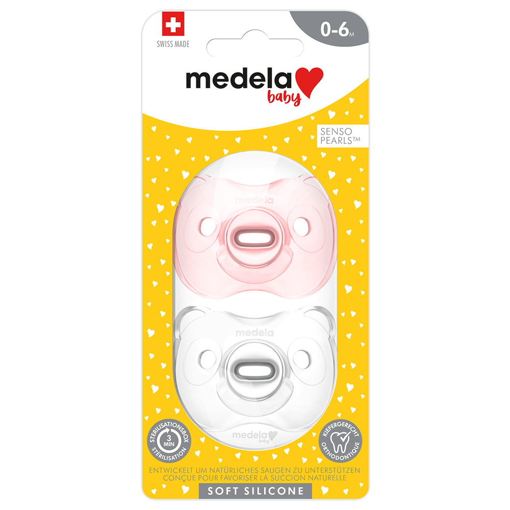 Bild: Medela Soft Silikon Schnuller 0-6M rosa 