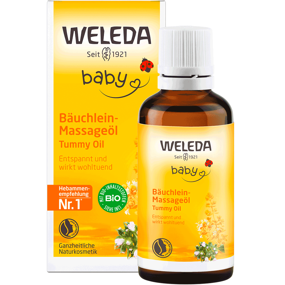 Bild: WELEDA Baby-Bäuchlein Massageöl 
