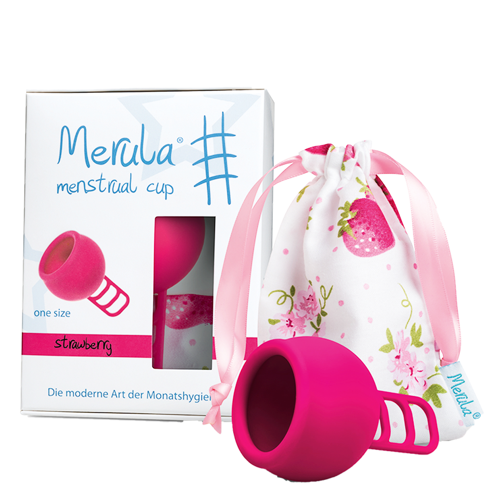 Bild: Merula Cup strawberry Menstruationstasse 