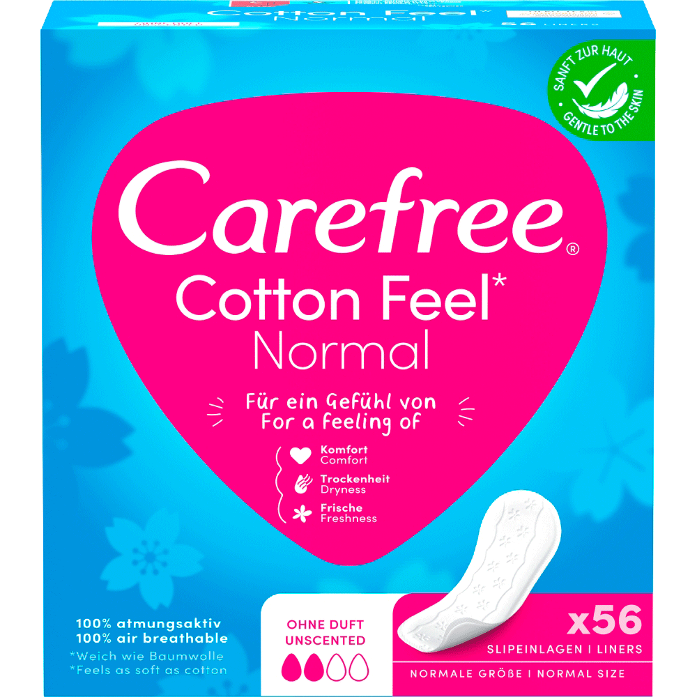 Bild: Carefree normal mit Cotton Extrakt Slipeinlagen 