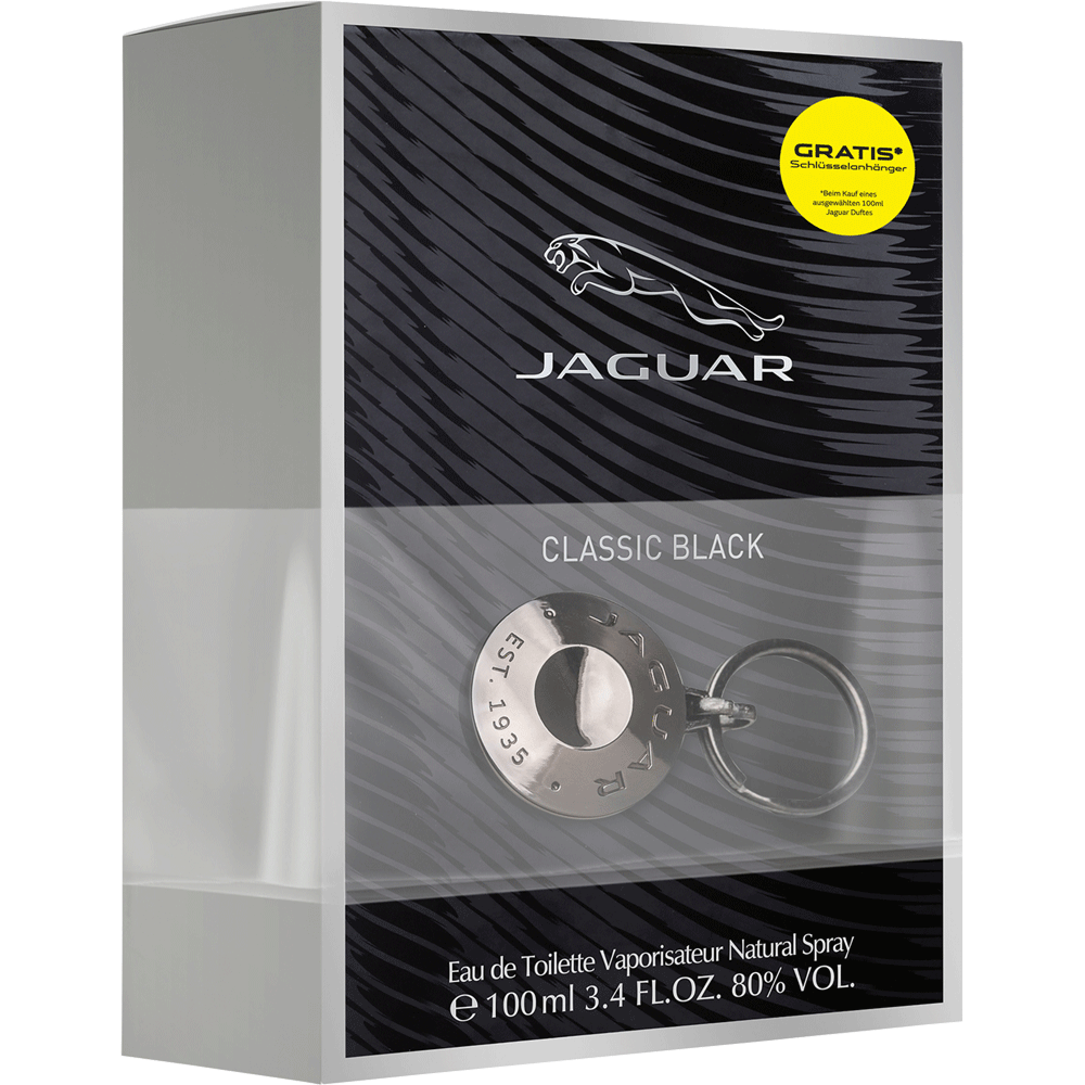 Bild: Jaguar Classic Black Geschenkset Eau de Toilette 100 ml + Schlüsselanhänger 