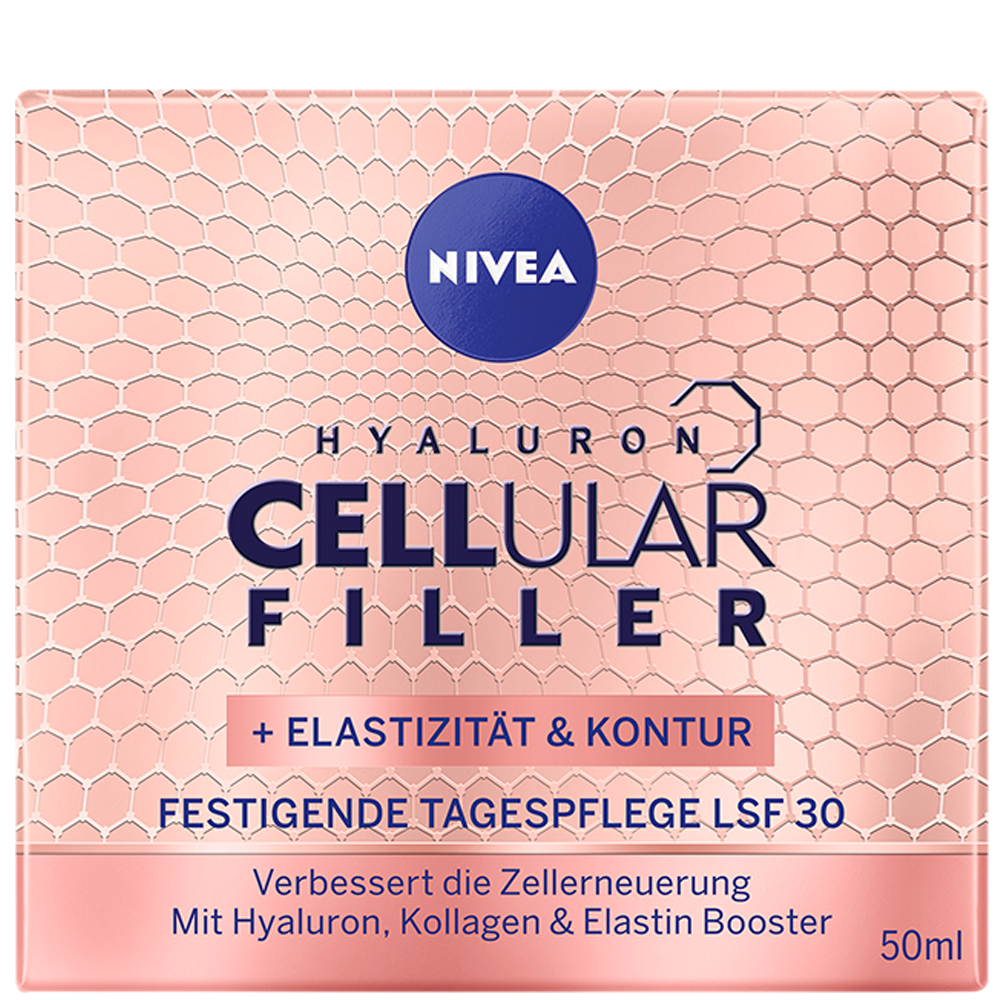 Bild: NIVEA Hyaluron Cellular Filler + Elastizität & Kontur Tagespflege LSF 30 