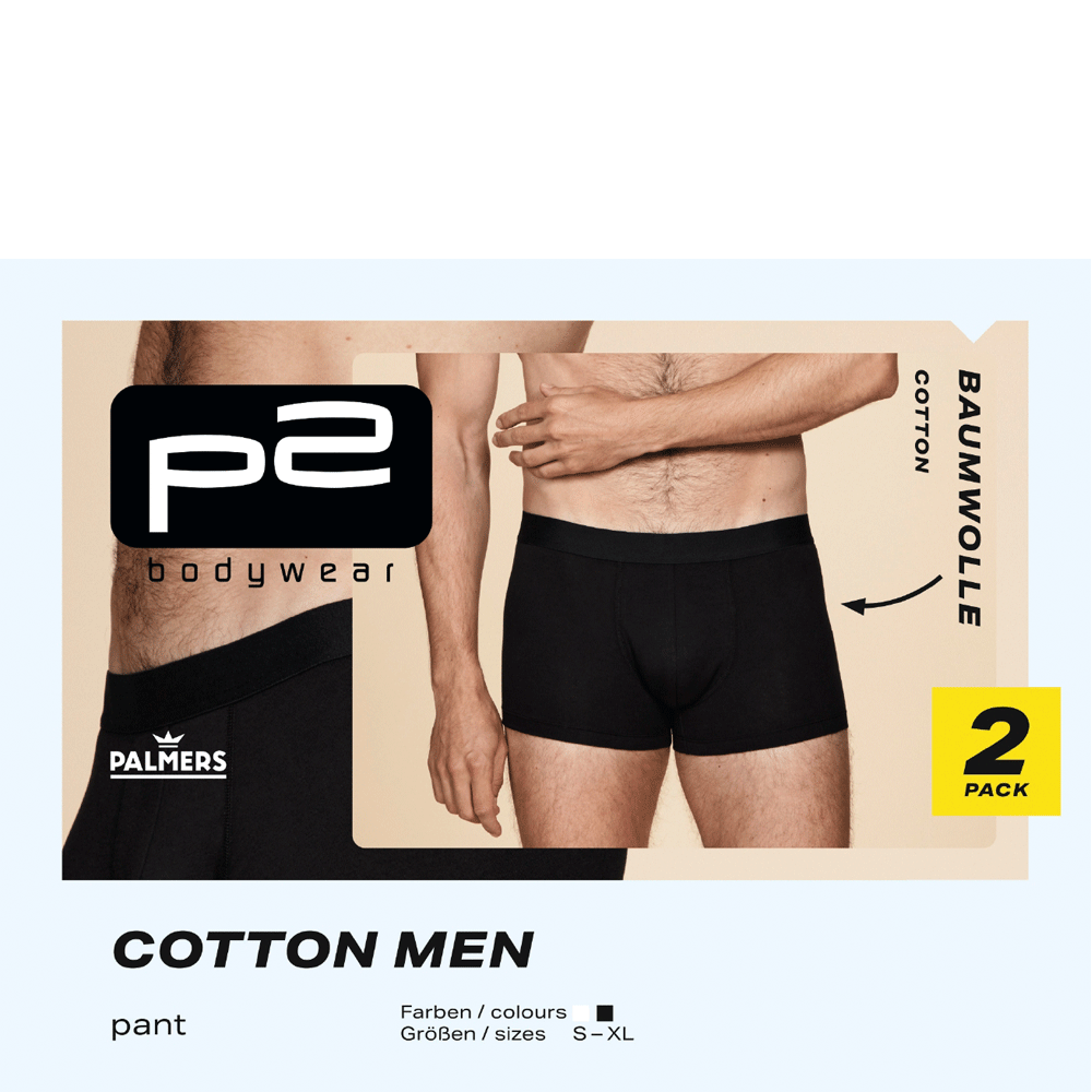 Bild: p2 Cotton Men Pants 2 Pack schwarz