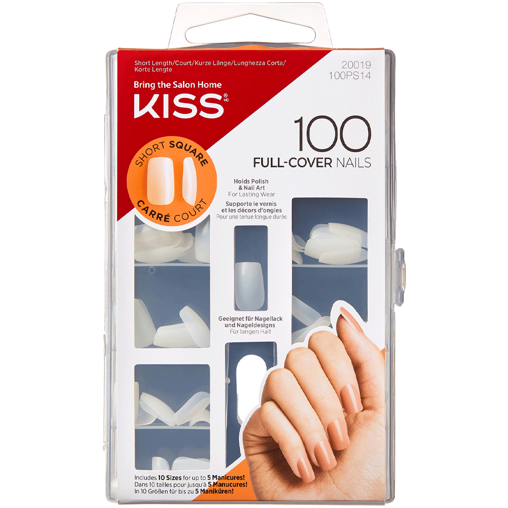 Bild: KISS 100 Full Cover Short Square Nails 