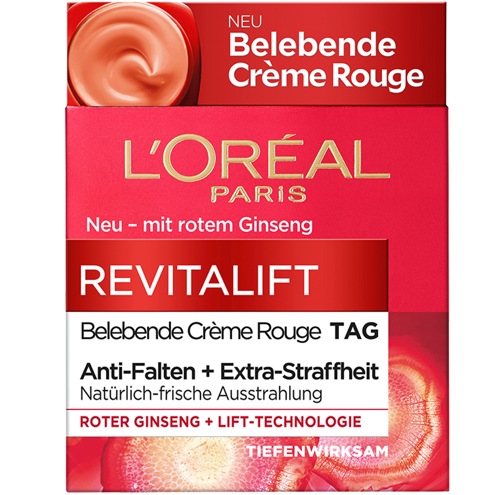 Bild: L'ORÉAL PARIS Revitalift Belebende Crème Rouge Tag 