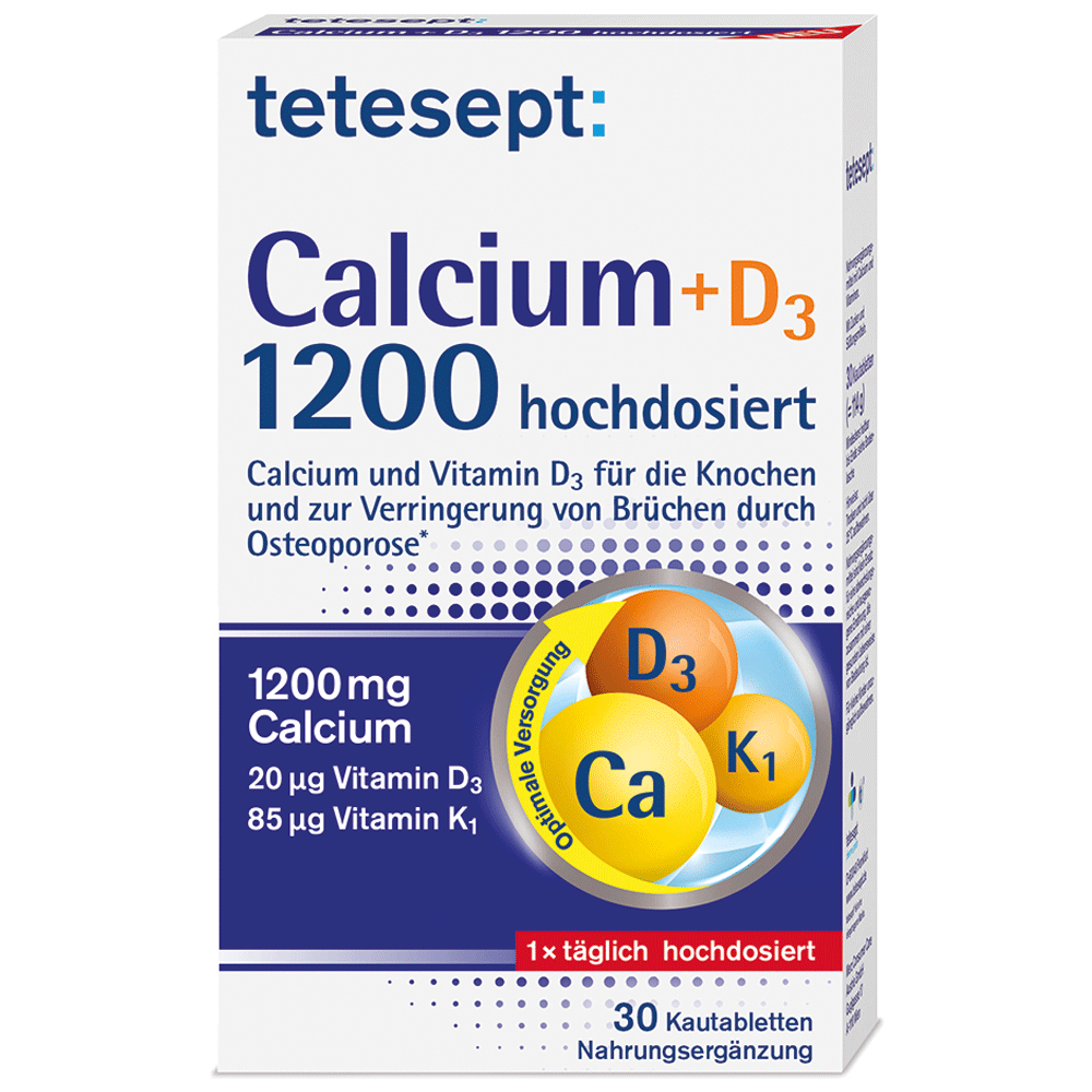 Bild: tetesept: Calcium+D3 1200 Kautabletten 