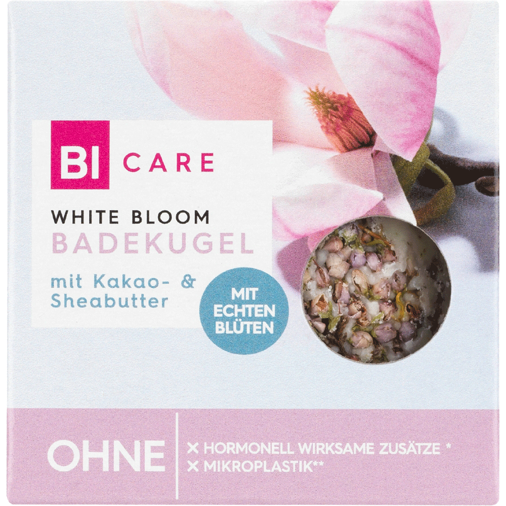 Bild: BI CARE Badekugel White Bloom 