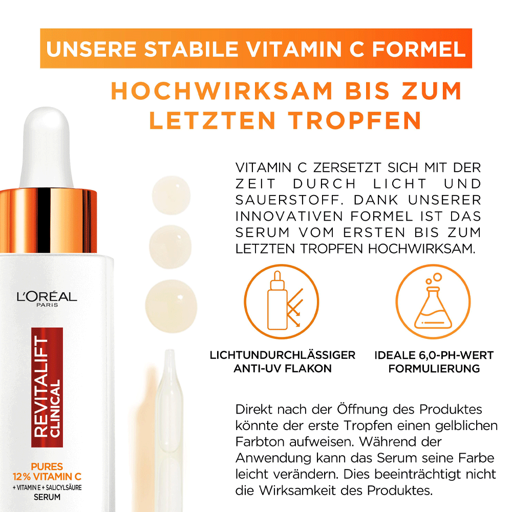 Bild: L'ORÉAL PARIS Revitalift Clinical Vitamin C Serum 