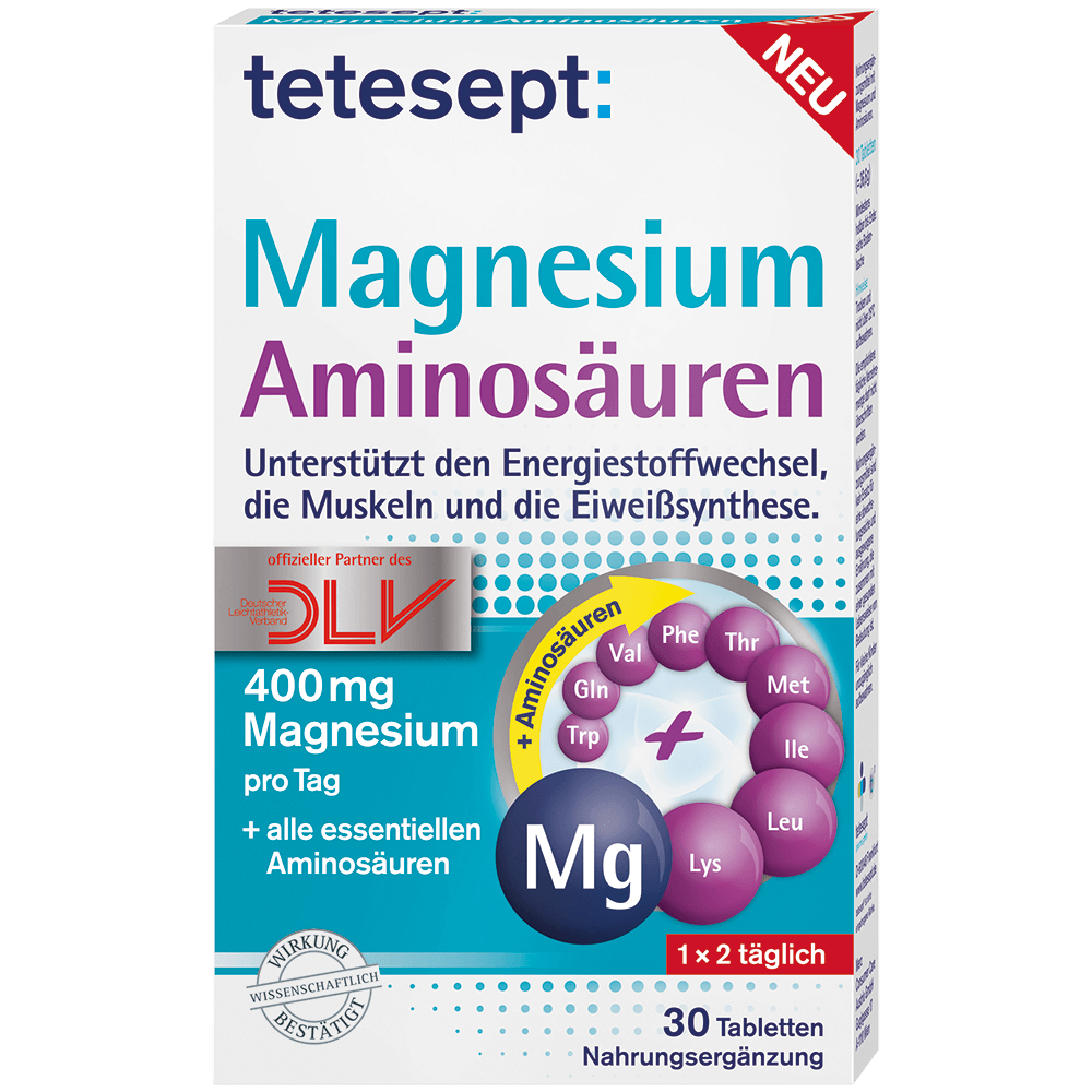 Bild: tetesept: Magnesium Aminosäuren Tabletten 