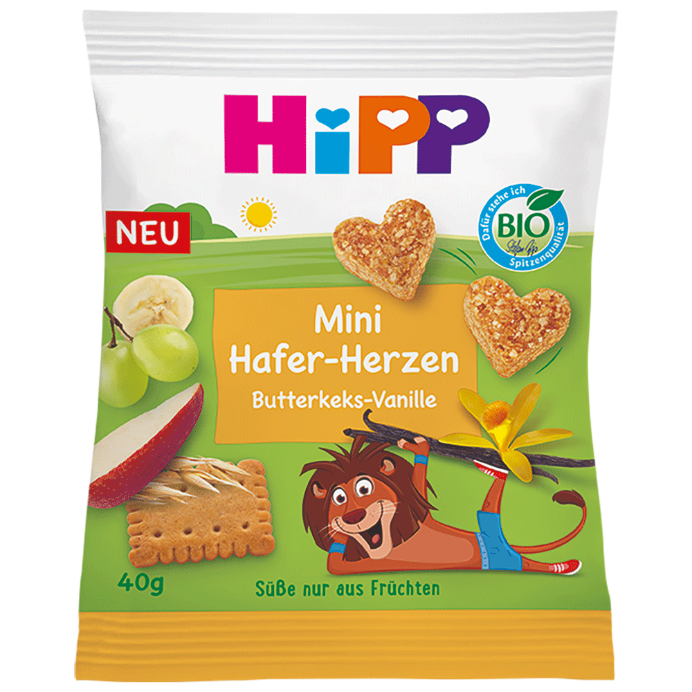 Bild: HiPP Mini Hafer-Herzen Butterkeks-Vanille 