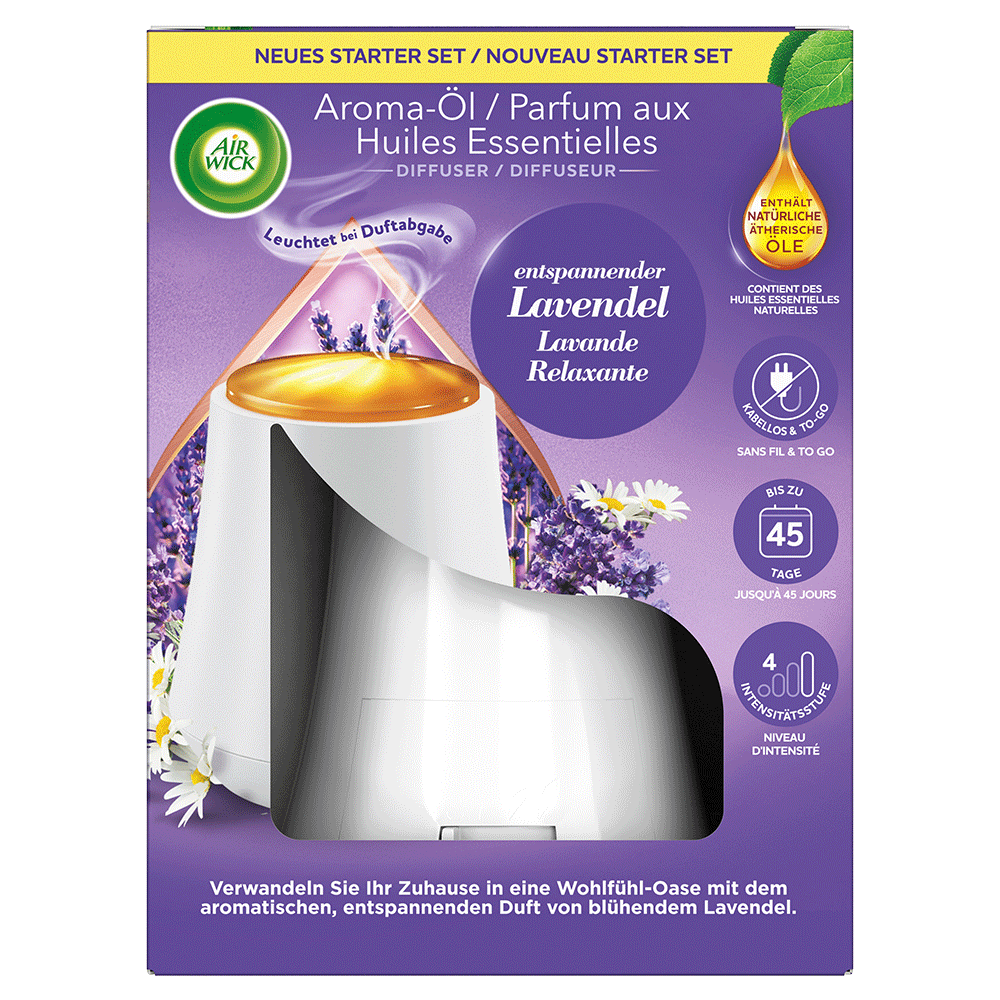 Bild: AIRWICK Aroma Öl Diffuser Starter Set Entspannender Lavendel 