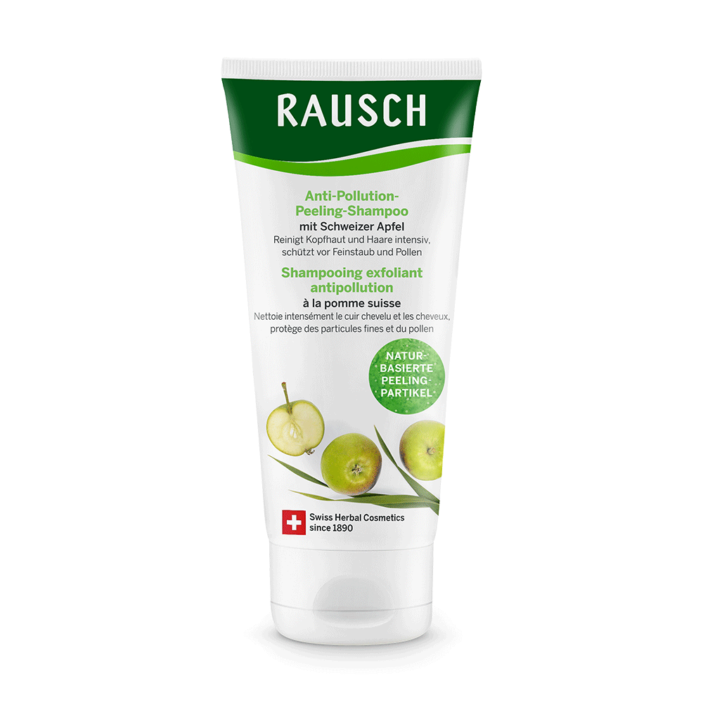 Bild: RAUSCH Anti Pollution Peeling Shampoo Schweizer Apfel 