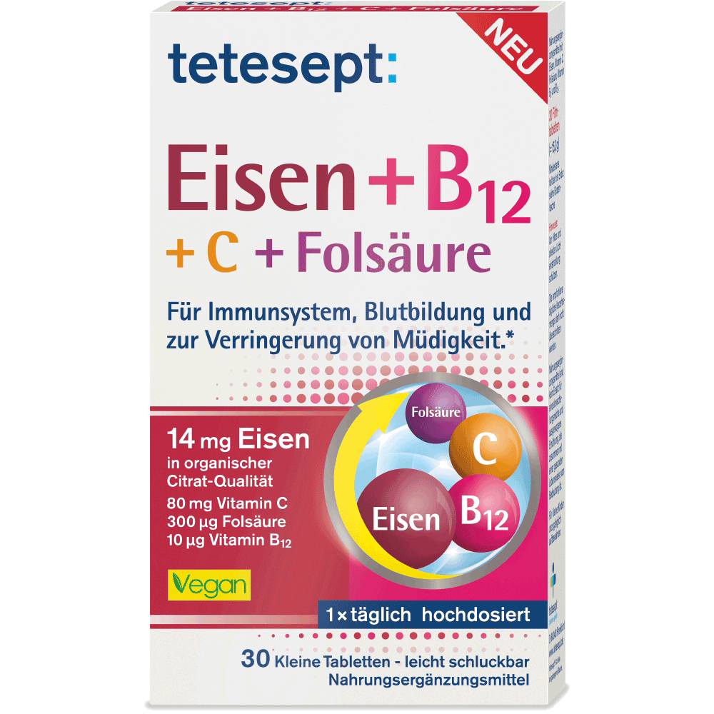 Bild: tetesept: Eisen+B12+C+Folsäure 