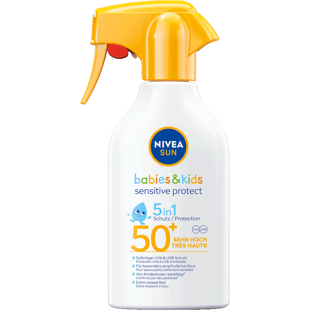 Bild: NIVEA Sun Babies & Kids Sensitive Protect Sonnencreme LSF 50+ 