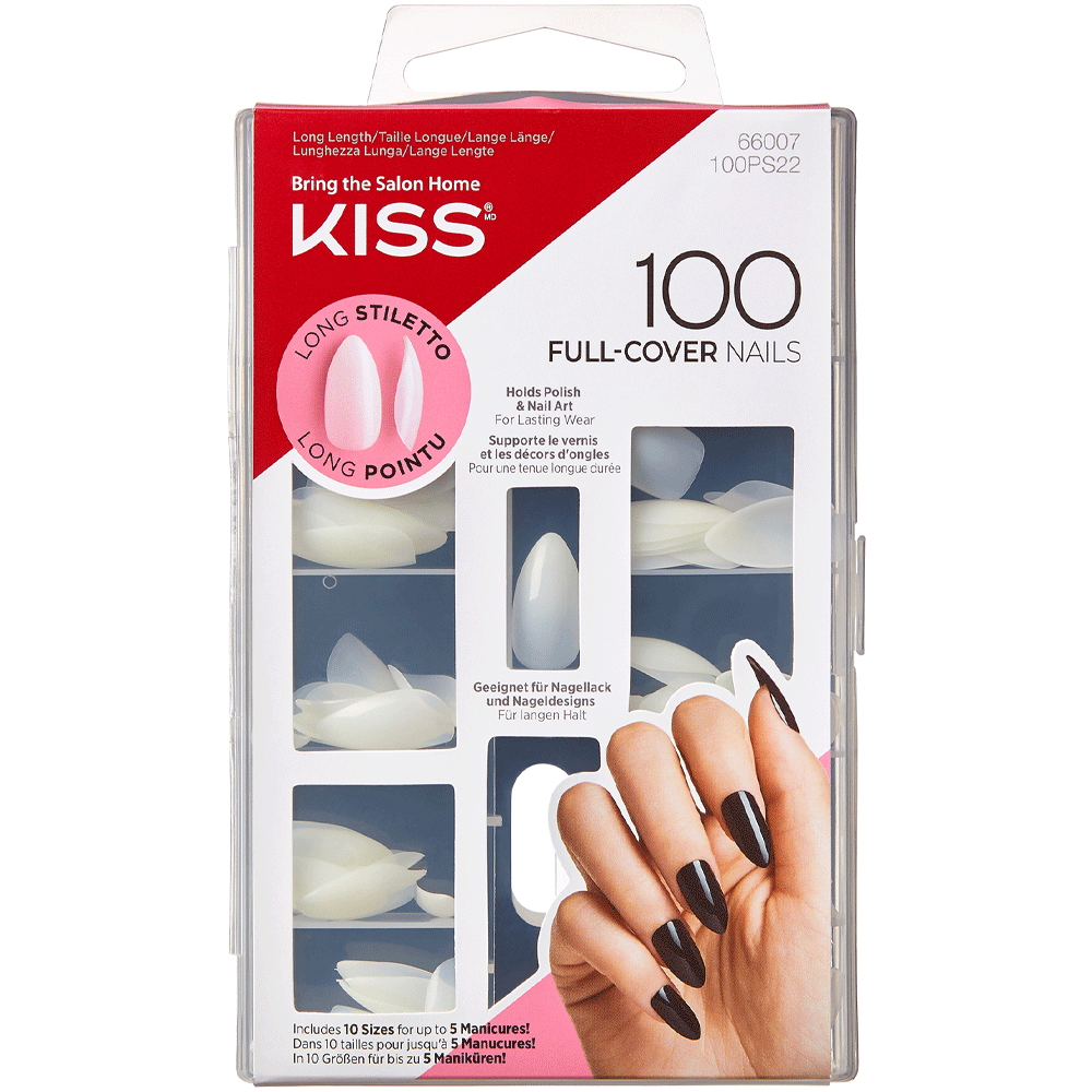 Bild: KISS 100 Full Cover Nails Long Stilettos 