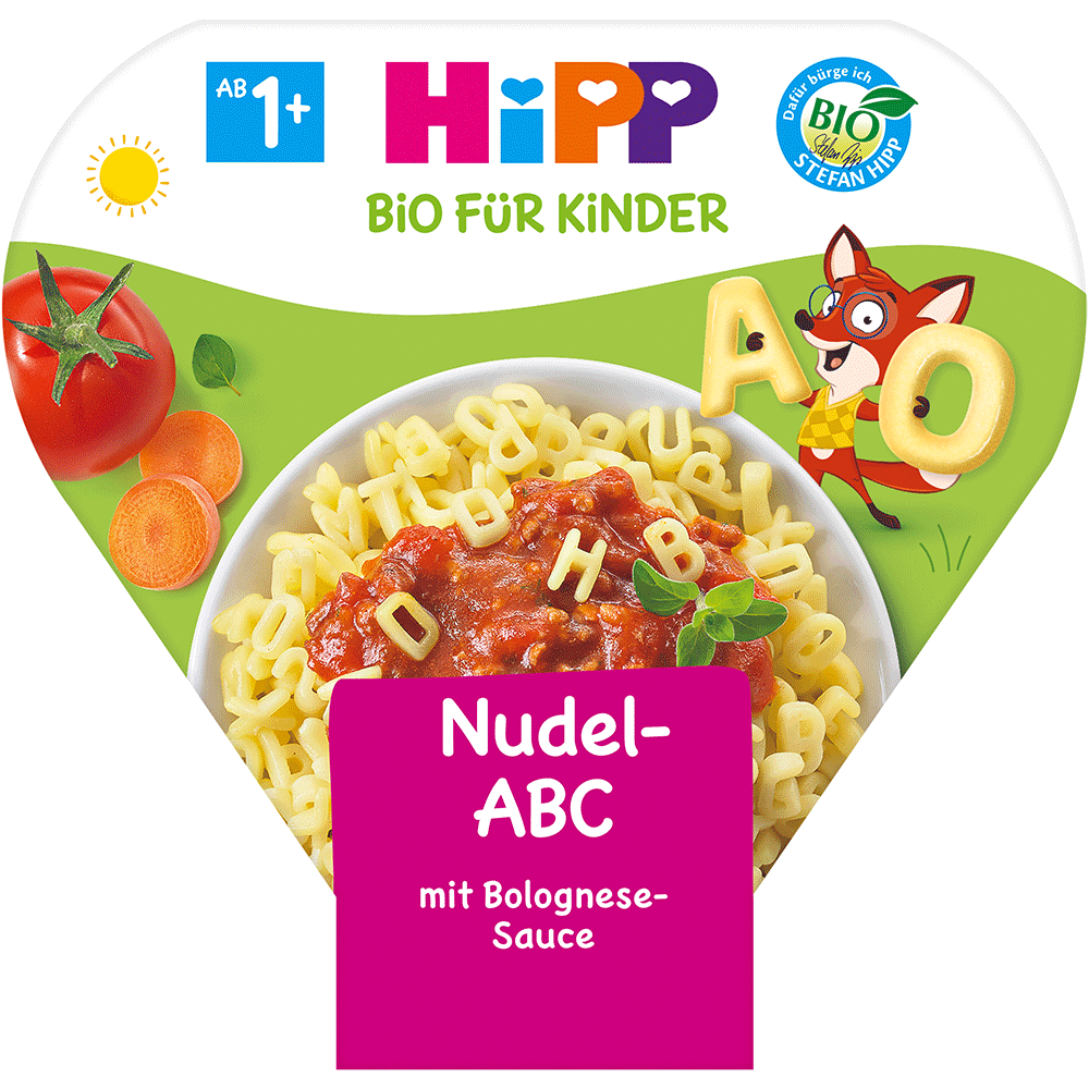 Bild: HiPP Nudel ABC in Bolognese Sauce 