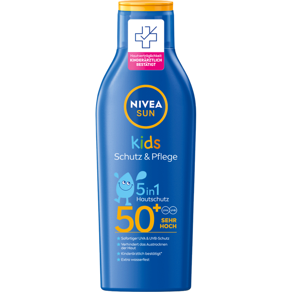 Bild: NIVEA Sun Pflegende Kinder Sonnenmilch LSF 50+ 