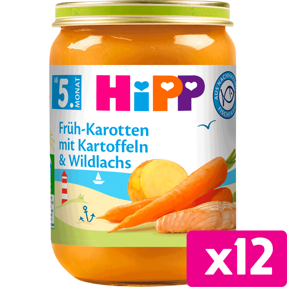 Bild: HiPP Früh-Karotten mit Kartoffeln und Lachs 