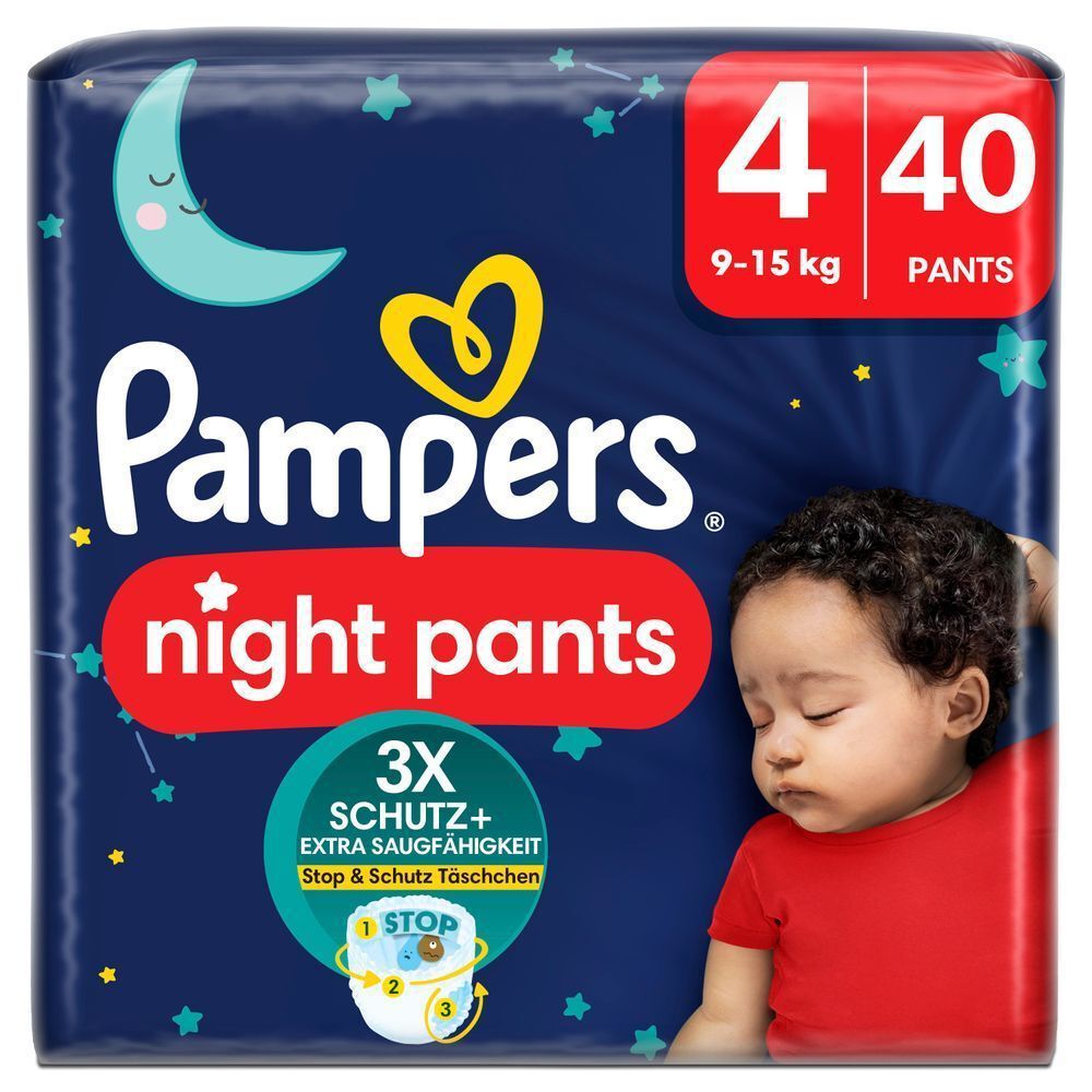 Bild: Pampers Baby-Dry Night Pants Größe 4, 9kg - 15kg 