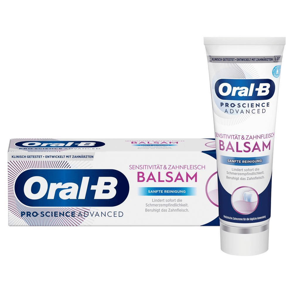 Bild: Oral-B Sensitivität Zahnfleisch Balsam Zahncreme 