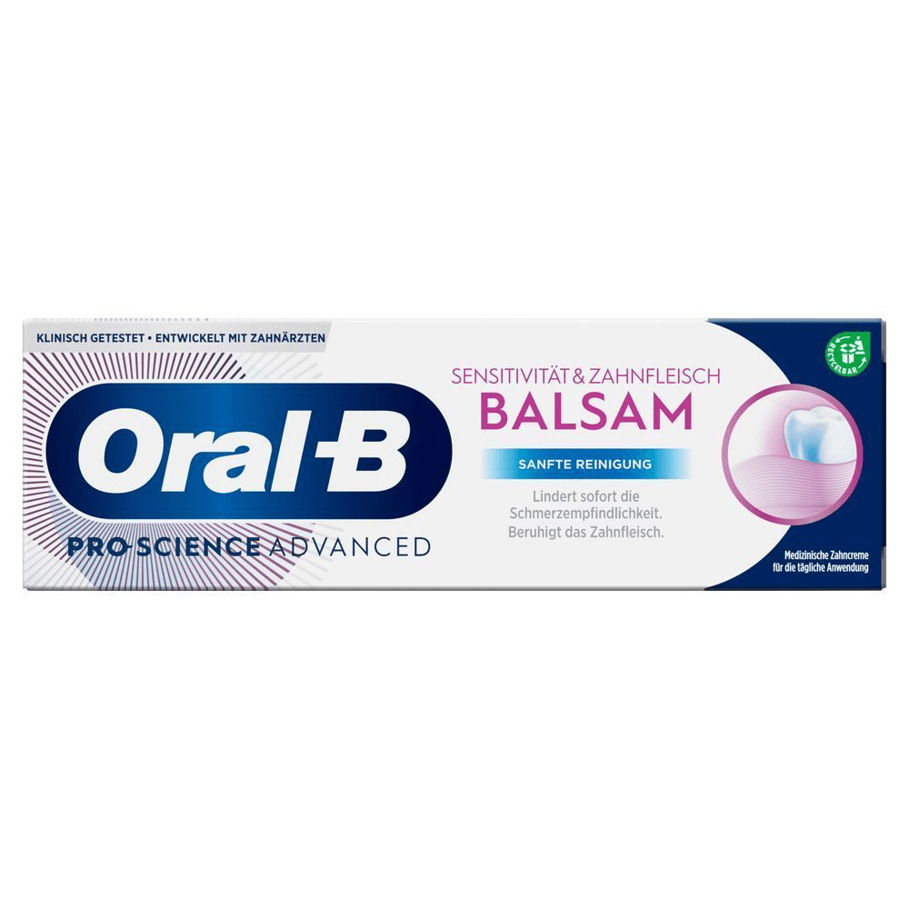 Bild: Oral-B Sensitivität Zahnfleisch Balsam Zahncreme 