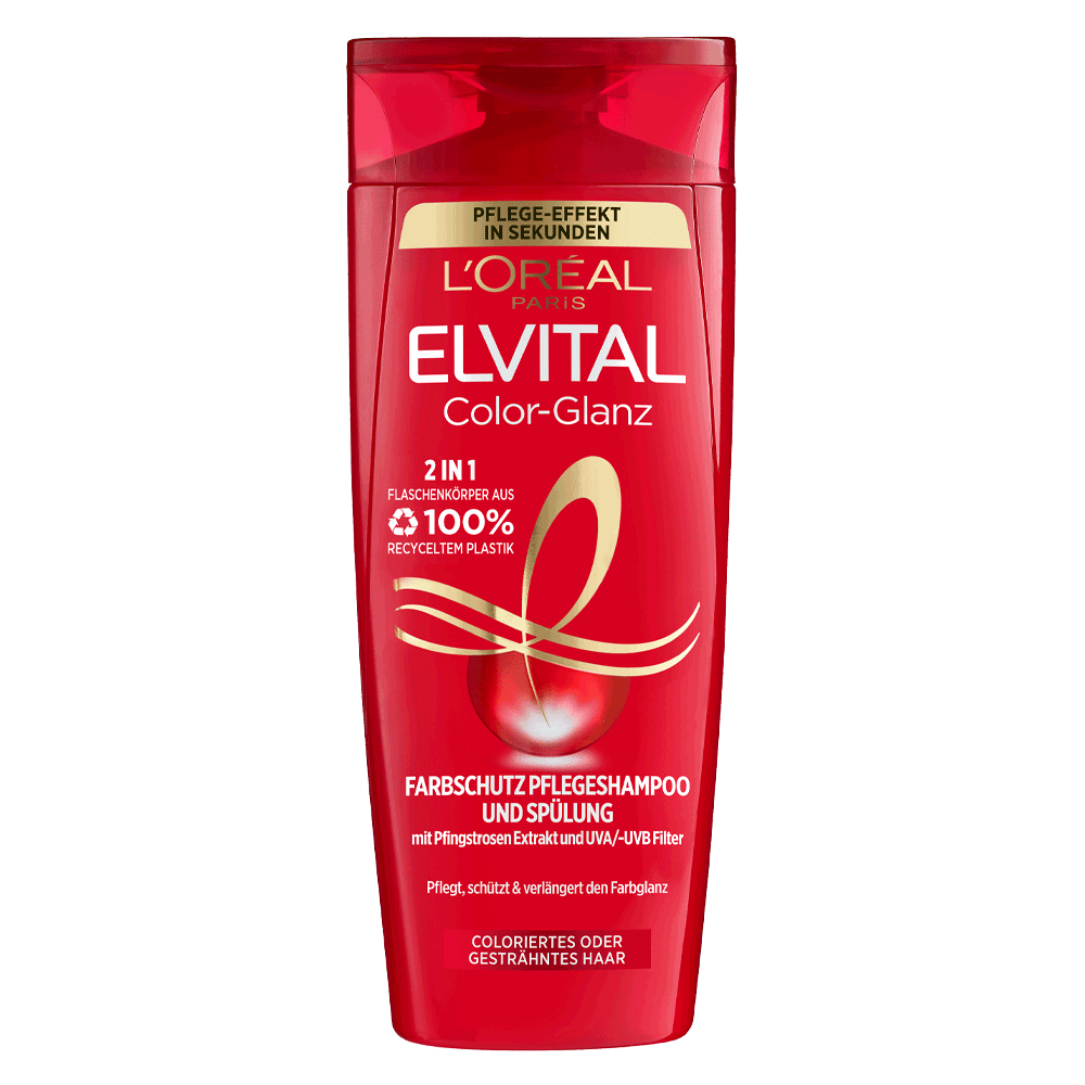 Bild: L'ORÉAL PARIS ELVITAL Color-Glanz 2in1 Shampoo & Spülung 