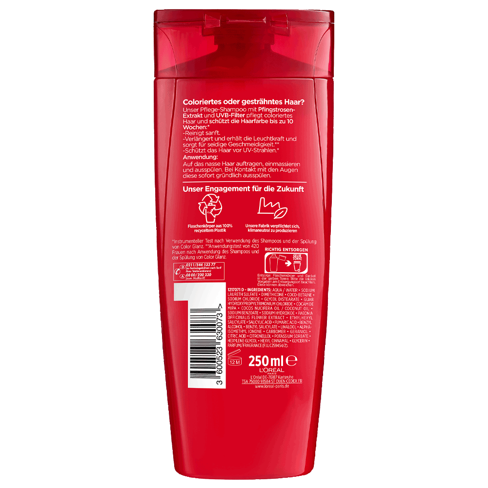 Bild: L'ORÉAL PARIS ELVITAL Color-Glanz 2in1 Shampoo & Spülung 