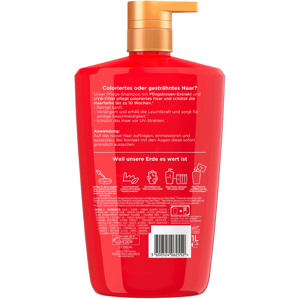 Bild: L'ORÉAL PARIS ELVITAL Color Glanz Shampoo 