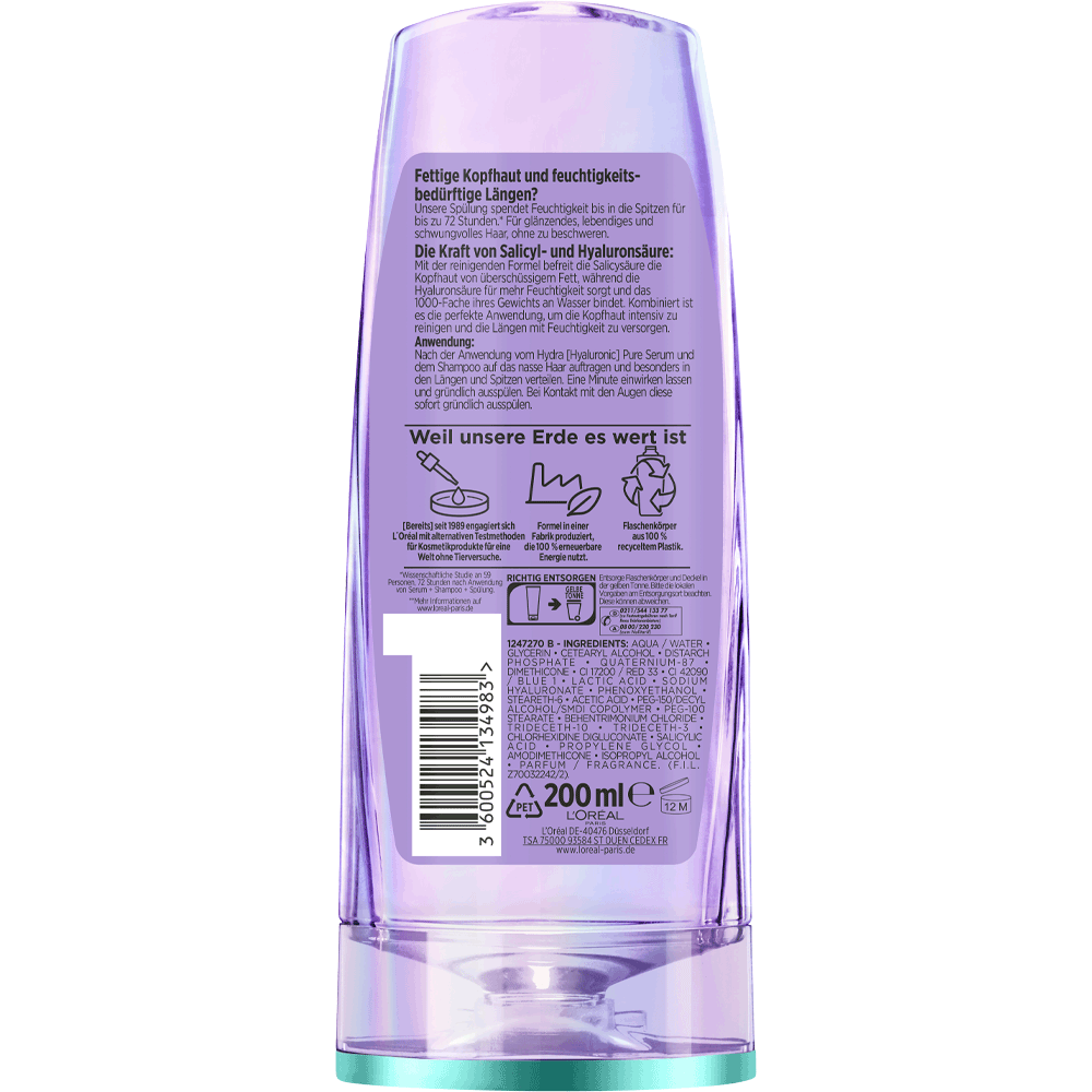 Bild: L'ORÉAL PARIS ELVITAL Hydra Hyaluronic Pure Spülung 