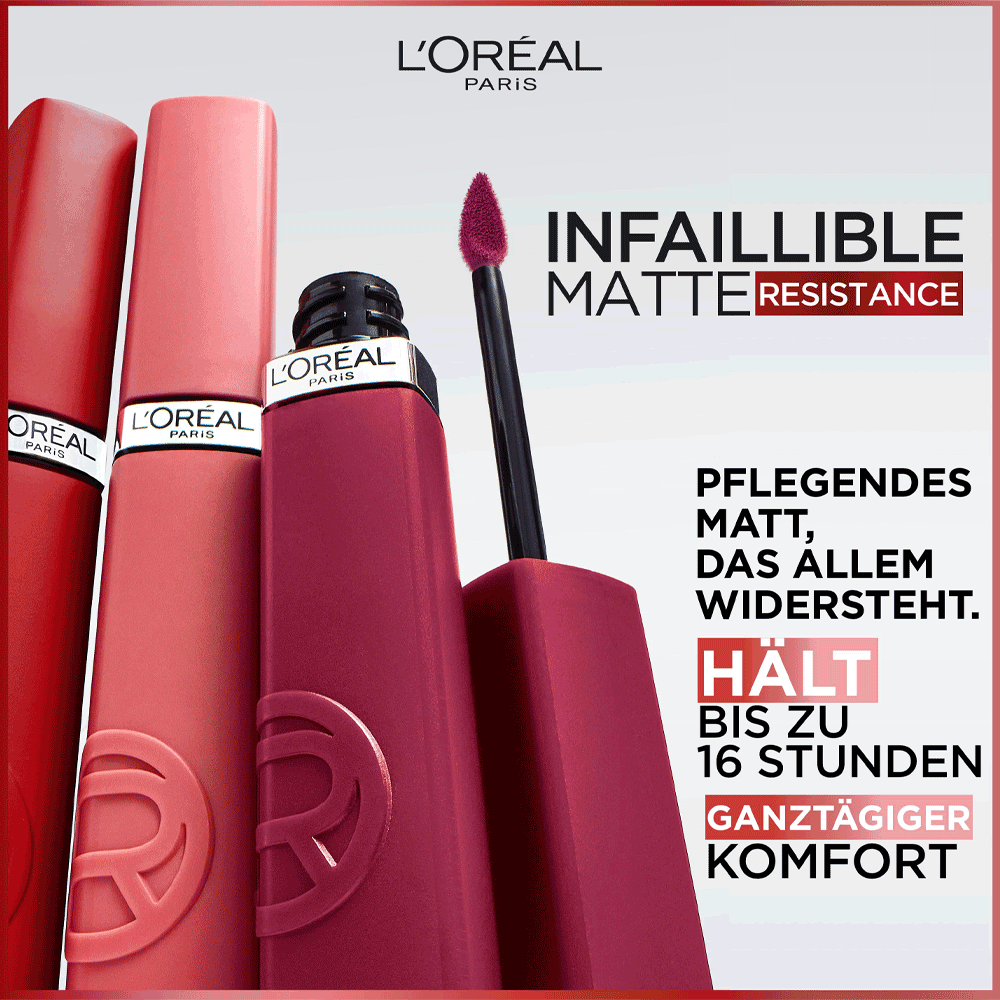 Bild: L'ORÉAL PARIS Infaillible Matte Resistance 16H Lippenstift 200