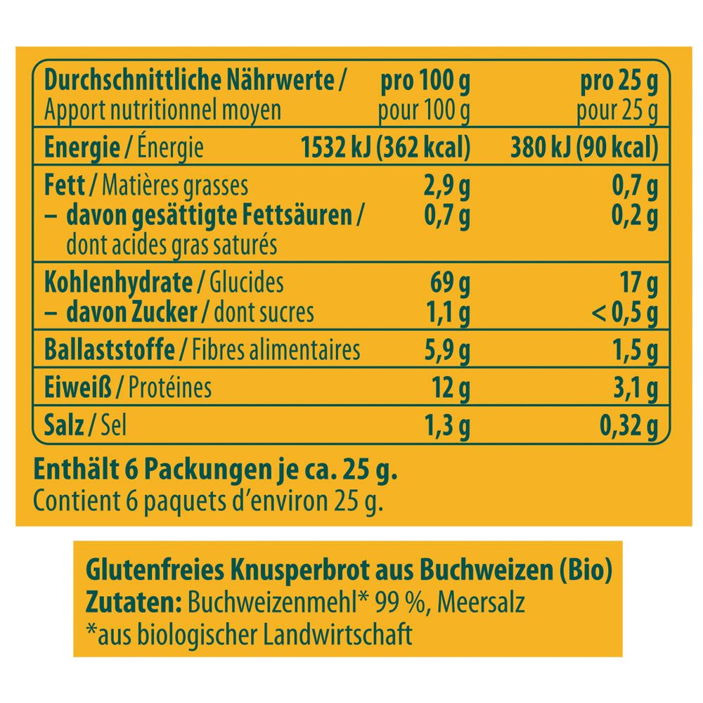 Bild: Alnavit Buchweizen Knusperbrot 