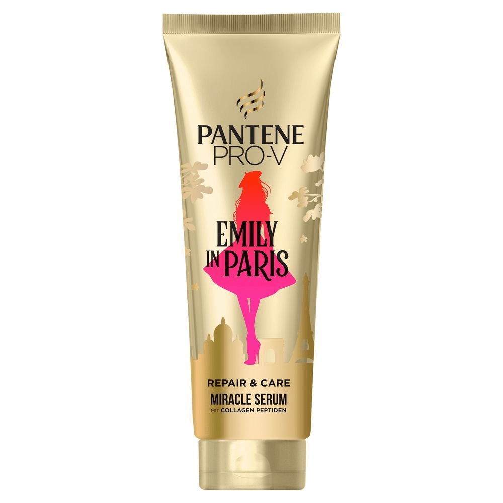 Bild: PANTENE PRO-V x Emily in Paris Repair & Care Miracle Serum Pflegespülung & Intensivkur 