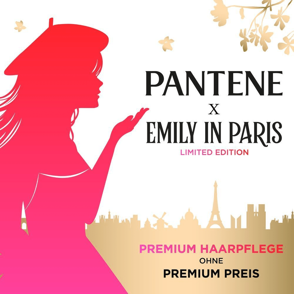 Bild: PANTENE PRO-V x Emily in Paris Repair & Care Miracle Serum Pflegespülung & Intensivkur 