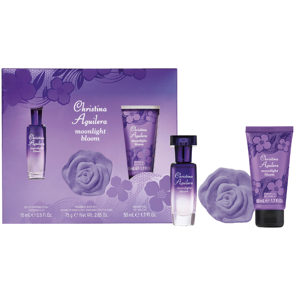 Bild: Christina Aguilera Moonlight Bloom Geschenkset Eau de Parfum 15 ml + Duschgel 50ml + Badekugel 