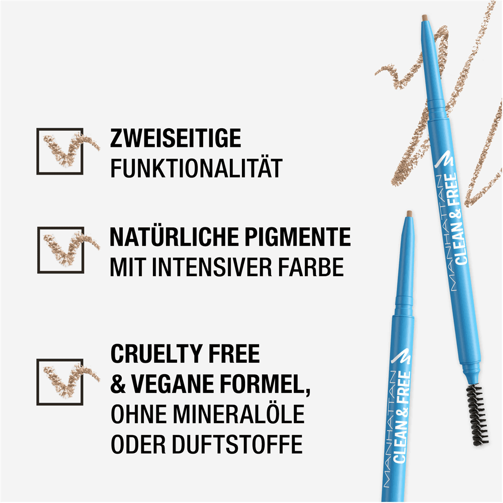 Bild: MANHATTAN Clean & Free Augenbrauen Stift taupe