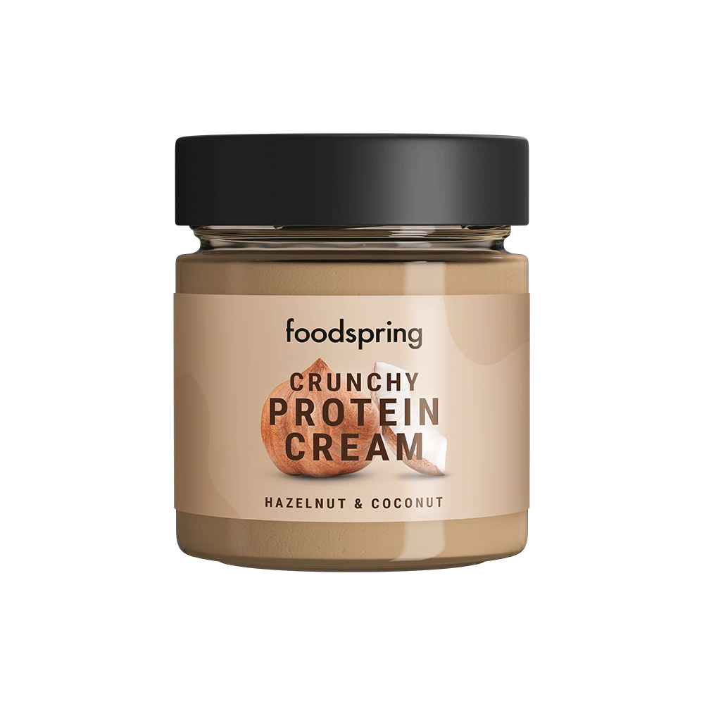 Bild: foodspring Crunchy Protein Cream Haselnuss und Kokosnuss 