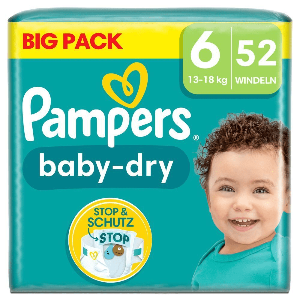 Bild: Pampers Baby-Dry Größe 6, 13kg - 18kg 