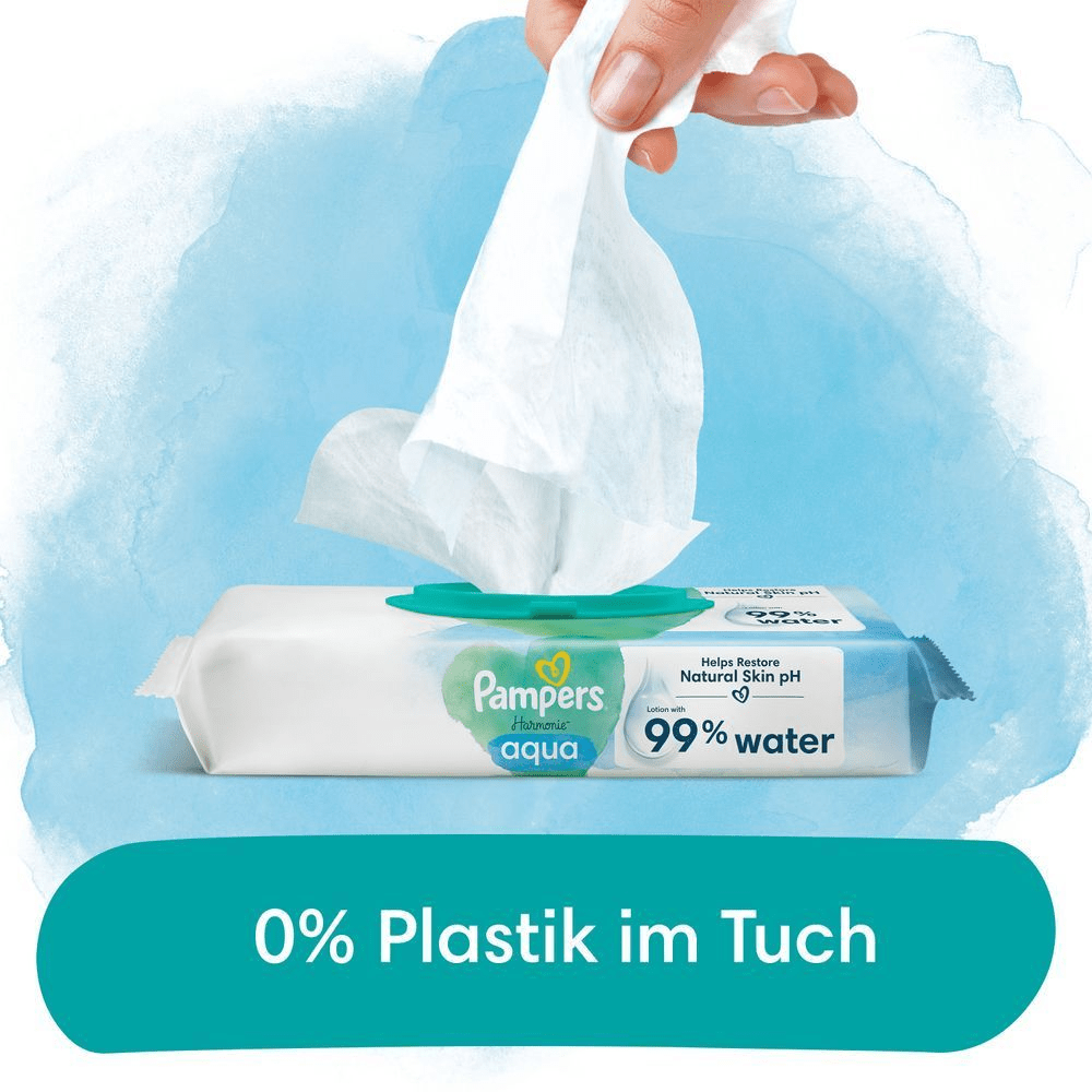 Bild: Pampers Harmonie Aqua Baby-Feuchttücher 